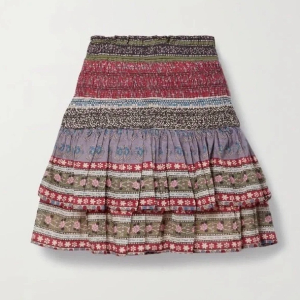 Sea New York Brooke Border Smocked Floral Mini Skirt – XXS